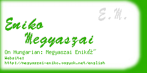 eniko megyaszai business card